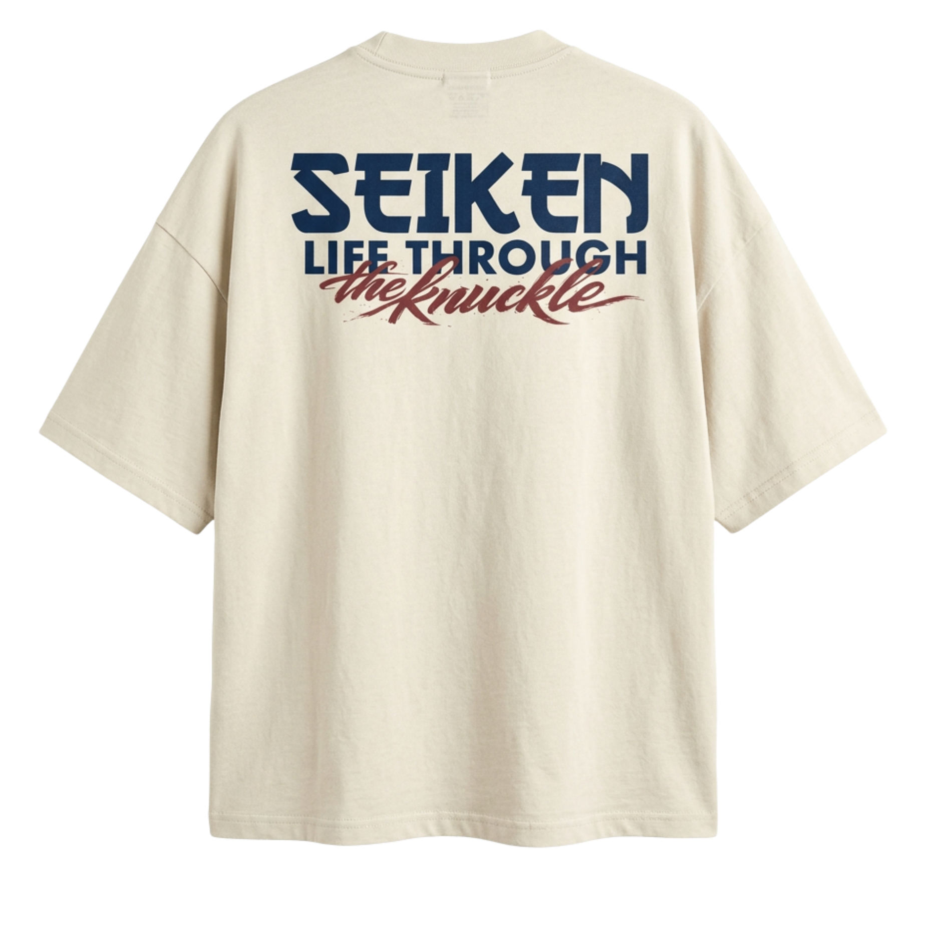 Camiseta **SEIKEN “Life Through the Knuckle”** – Crema
