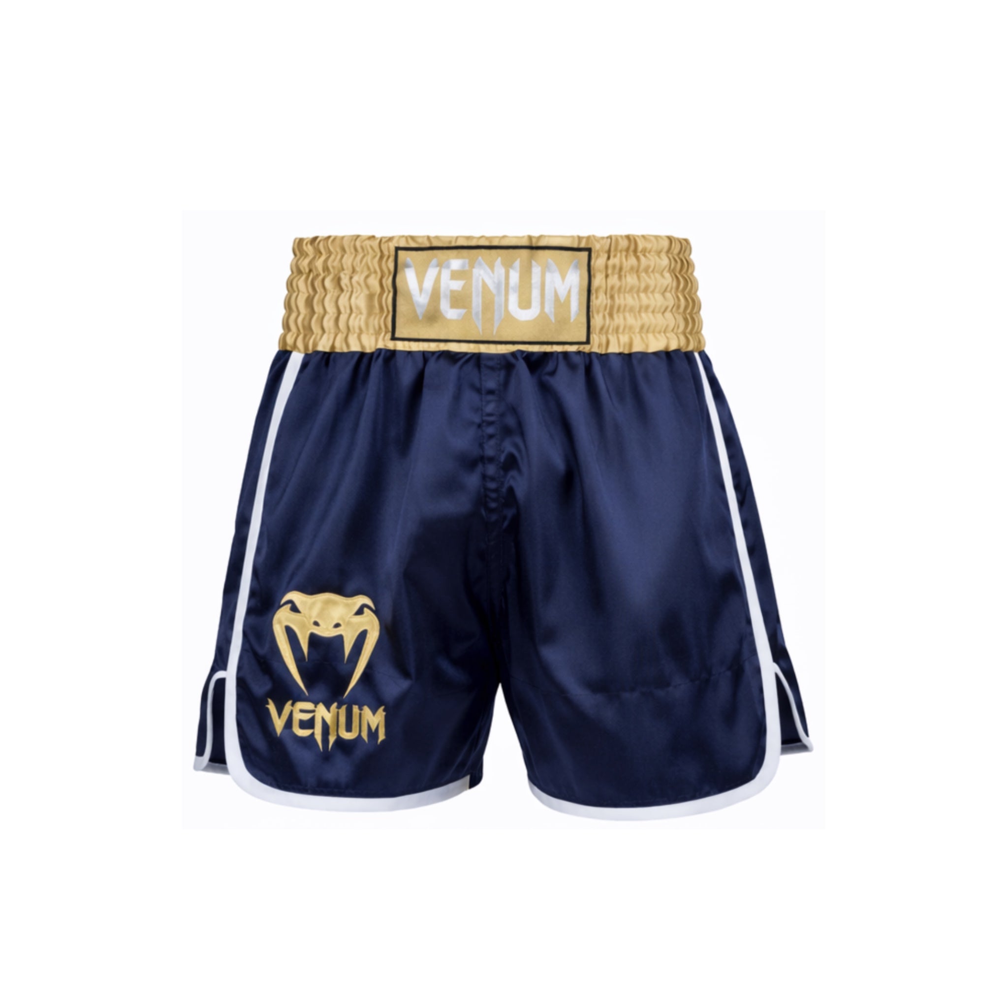 Shorts de Muay Thai Venum Classic – Azul Marino / Dorado