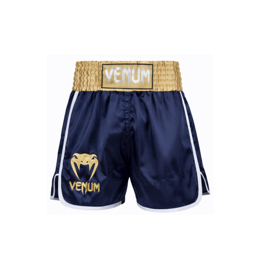 Venum Classic Muay Thai Shorts – Navy Blue / Gold