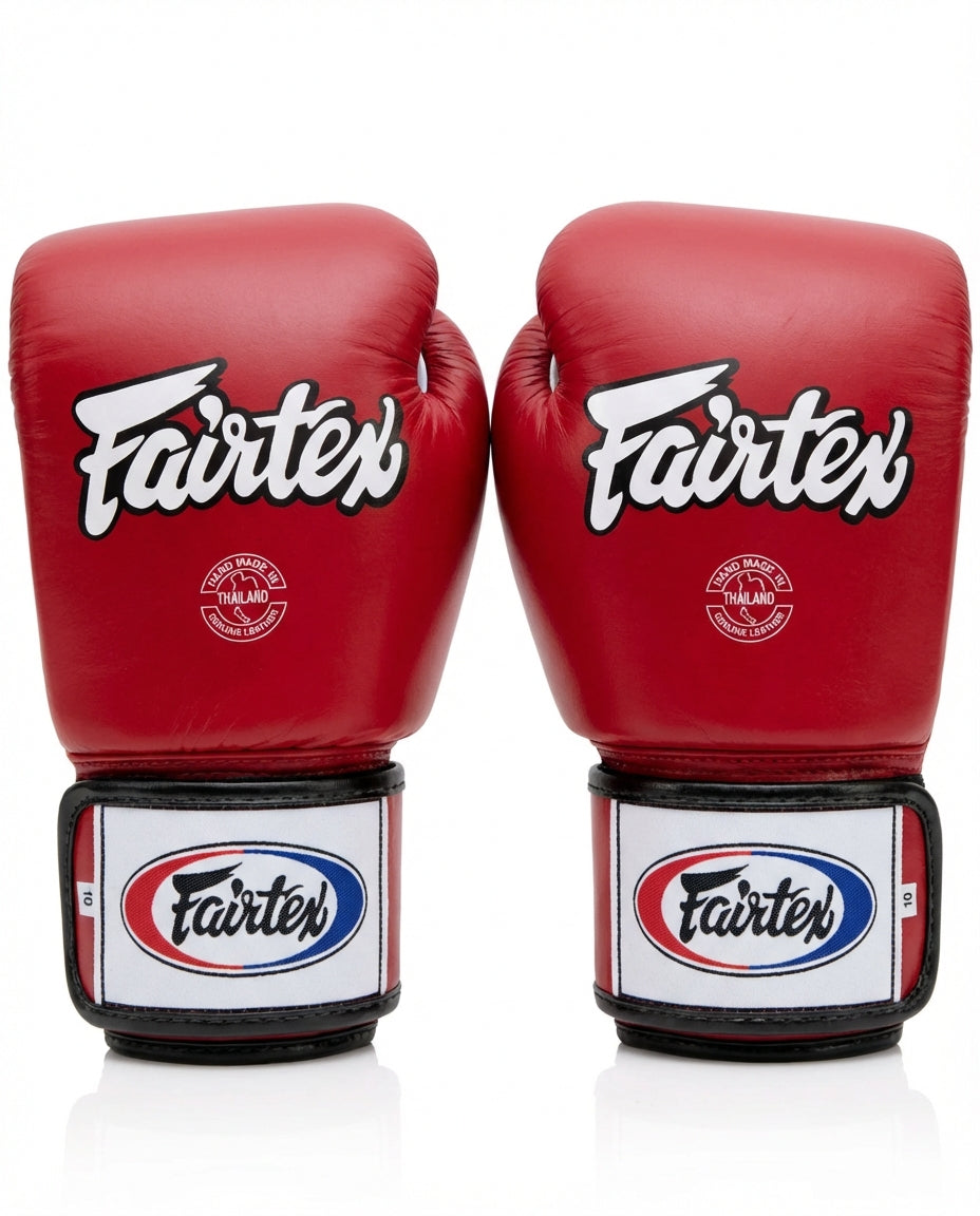 Guantes de Boxeo Muay Thai Fairtex BGV1 14oz – Azul / Rojo
