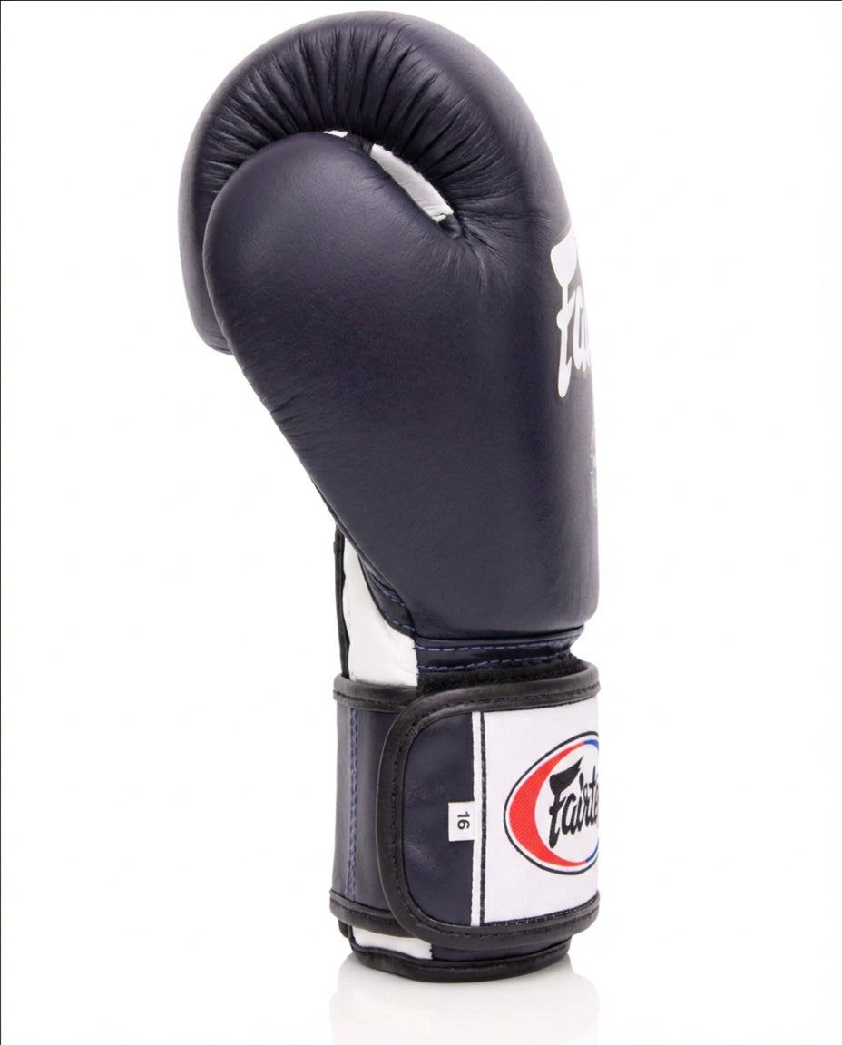 Guantes de Boxeo Muay Thai Fairtex BGV1 14oz – Azul / Rojo